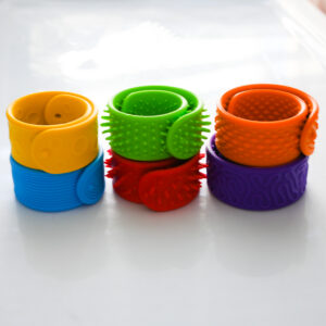 All 6 bracelet textured designs stacked on top of each other in 3 rows