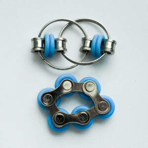 turquoise flippy bike chain and bike chain roller set